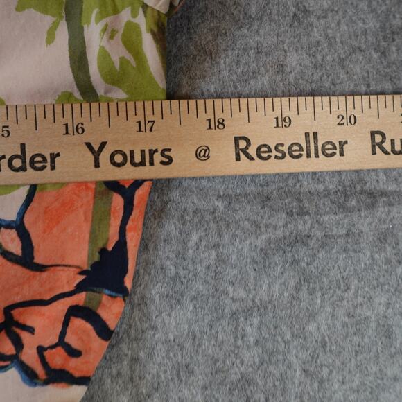 Tory Burch Dress Womens 4 Derrick Poplin Shirt Dress Pink Poppies Bloom Floral - Picture 10 of 12